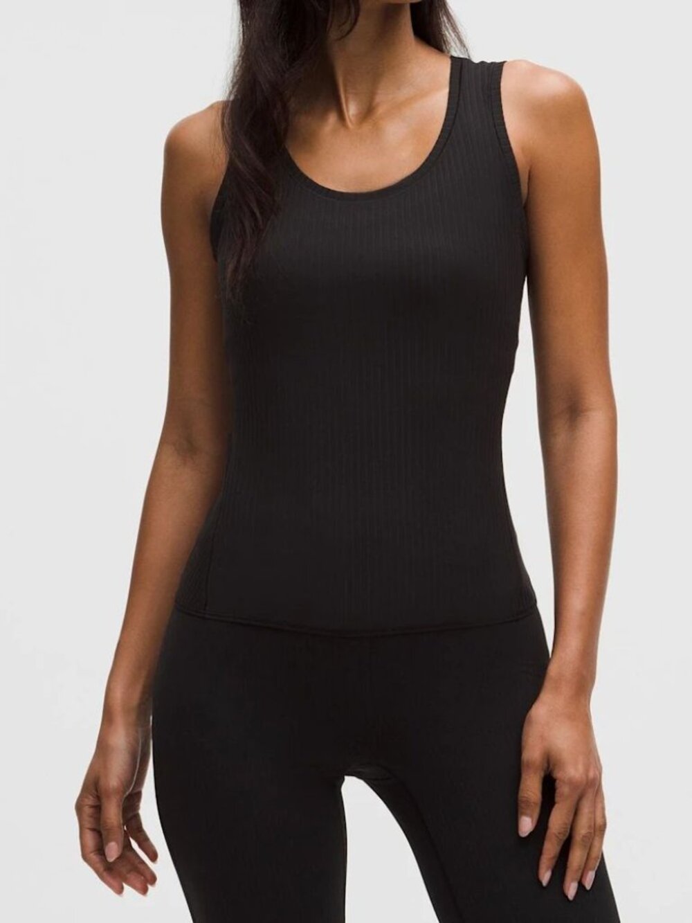 Wundermost Ultra-Soft Ribbed Nulu Scoop Neck-Neck Tank Top